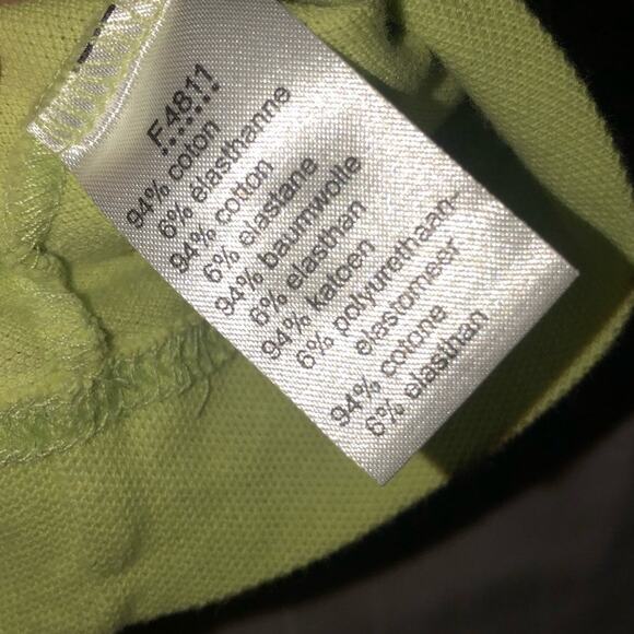 Lacoste Sleeveless Cotton Mini Piqué Polo Shirt Neon Green Women’s 36 Preppy - Picture 7 of 11